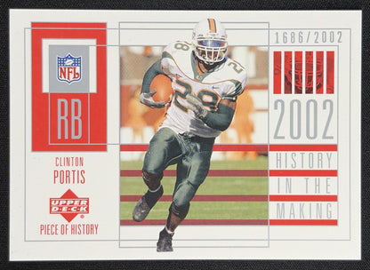 Clinton Portis 2002 Upper Deck Piece of History /2002 Hurricanes