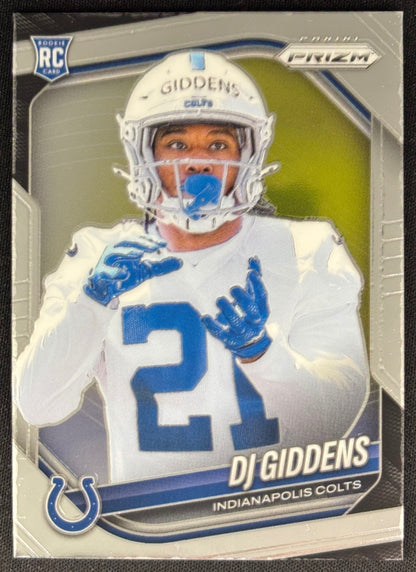 DJ Giddens 2025 Prizm Colts Sports Trading Card