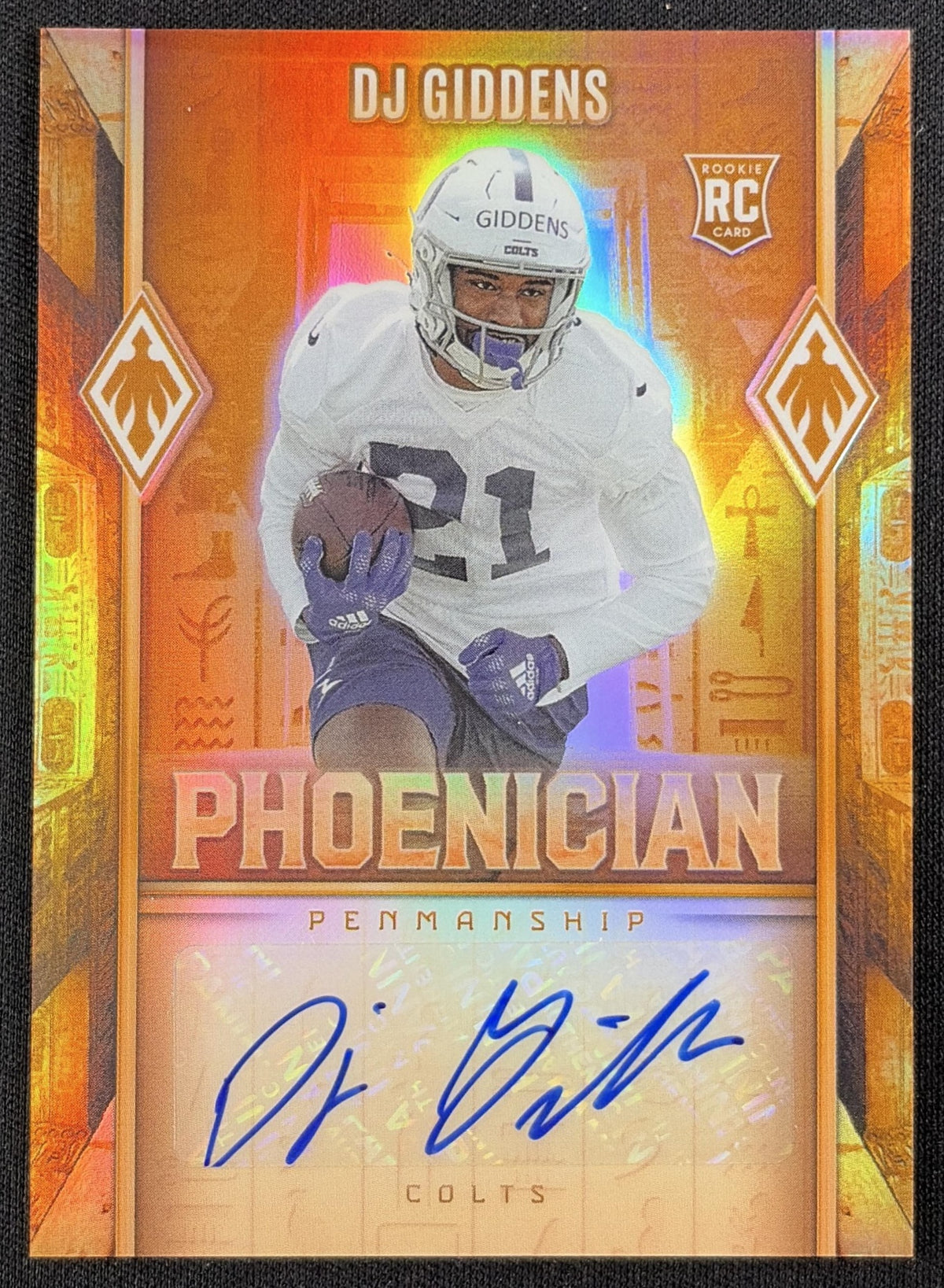 DJ Giddens 2025 Panini Phoenix Phoenician Penmanship Colts