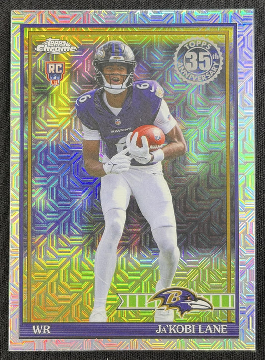 Ja'Kobi Lane 2026 Topps 1991 Chrome Rookie Mojo Refractor Ravens