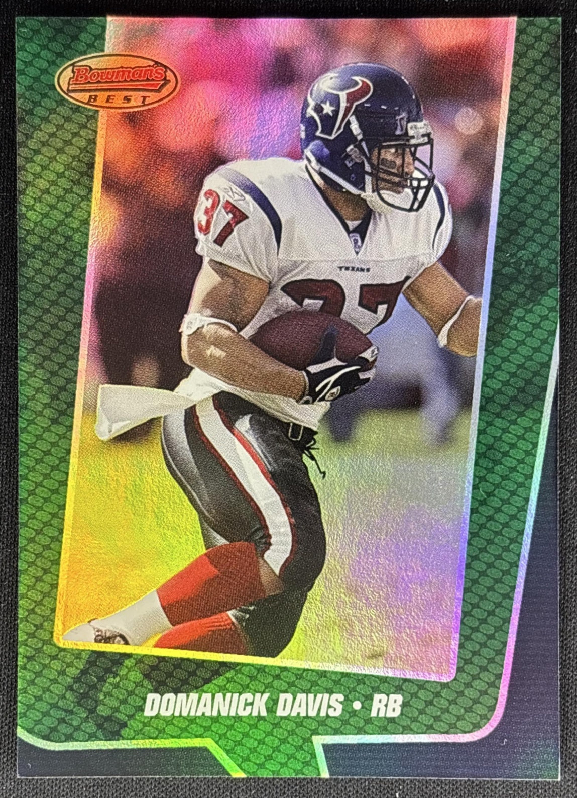 Domanick Davis 2005 Bowman's Best Green /799 Texans Sports Trading Cards