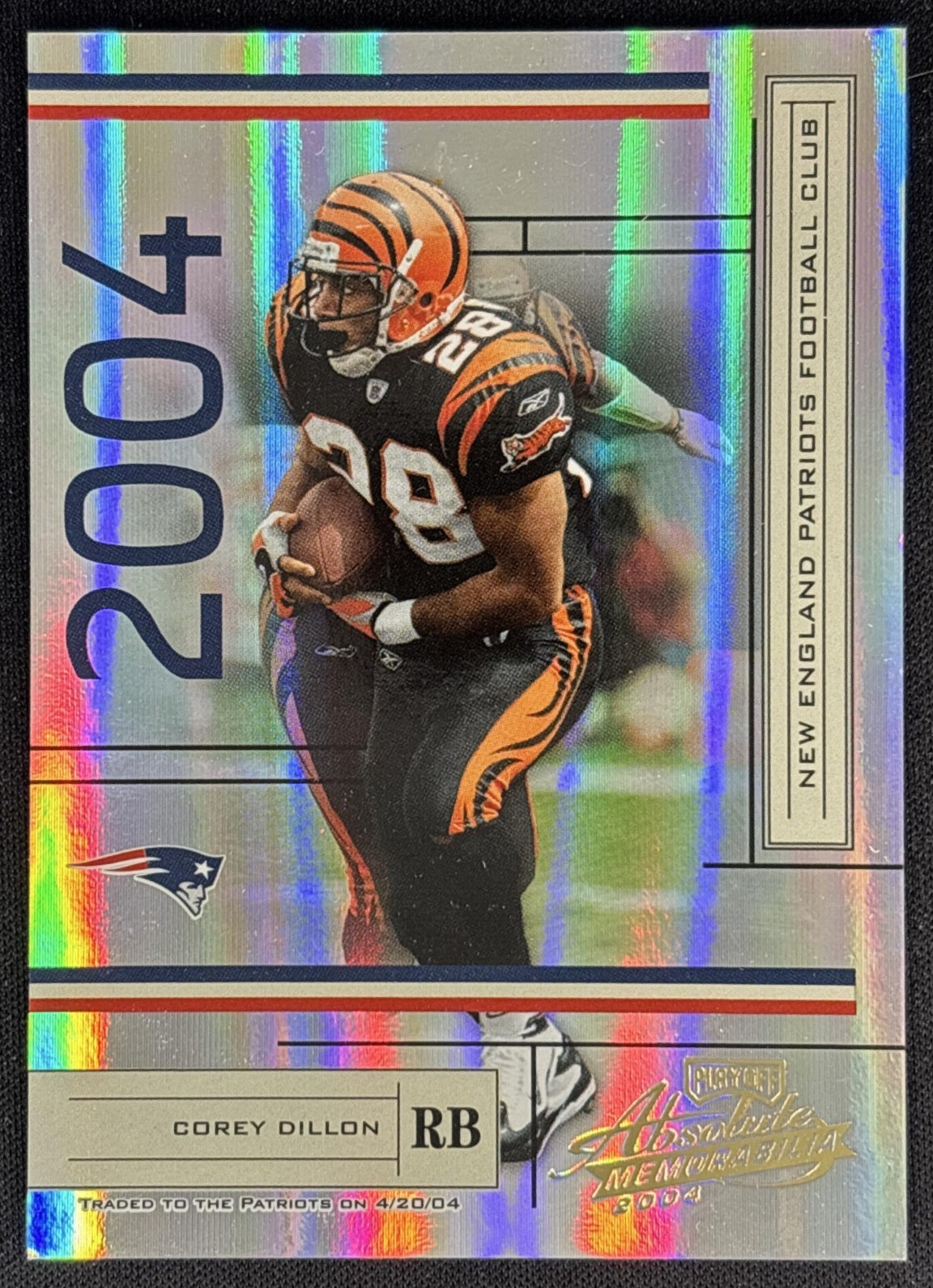 Corey Dillon 2004 Playoff Absolute Memorabilia /1150 Patriots front