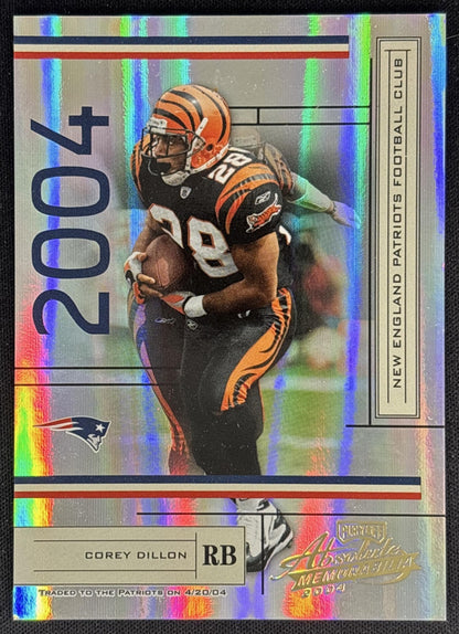 Corey Dillon 2004 Playoff Absolute Memorabilia /1150 Patriots front