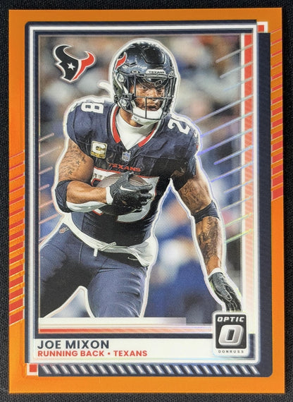 Joe Mixon 2025 Panini Donruss Optic Orange Prizm /299 Texans Default Title Sports Trading Cards