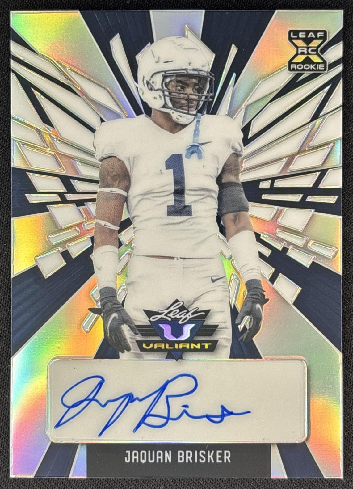 Jaquan Brisker 2022 Leaf Valiant Auto /40 Steelers front