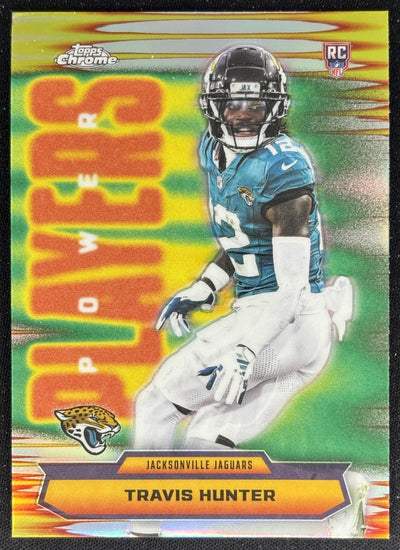 Travis Hunter 2025 Topps Chrome Power Players Refractor Jaguars