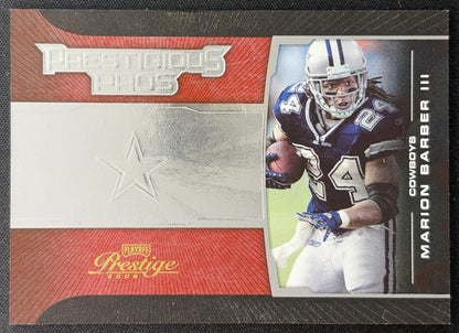Marion Barber 2008 Playoff Prestige Prestigious Pros Red /750 Cowboys front