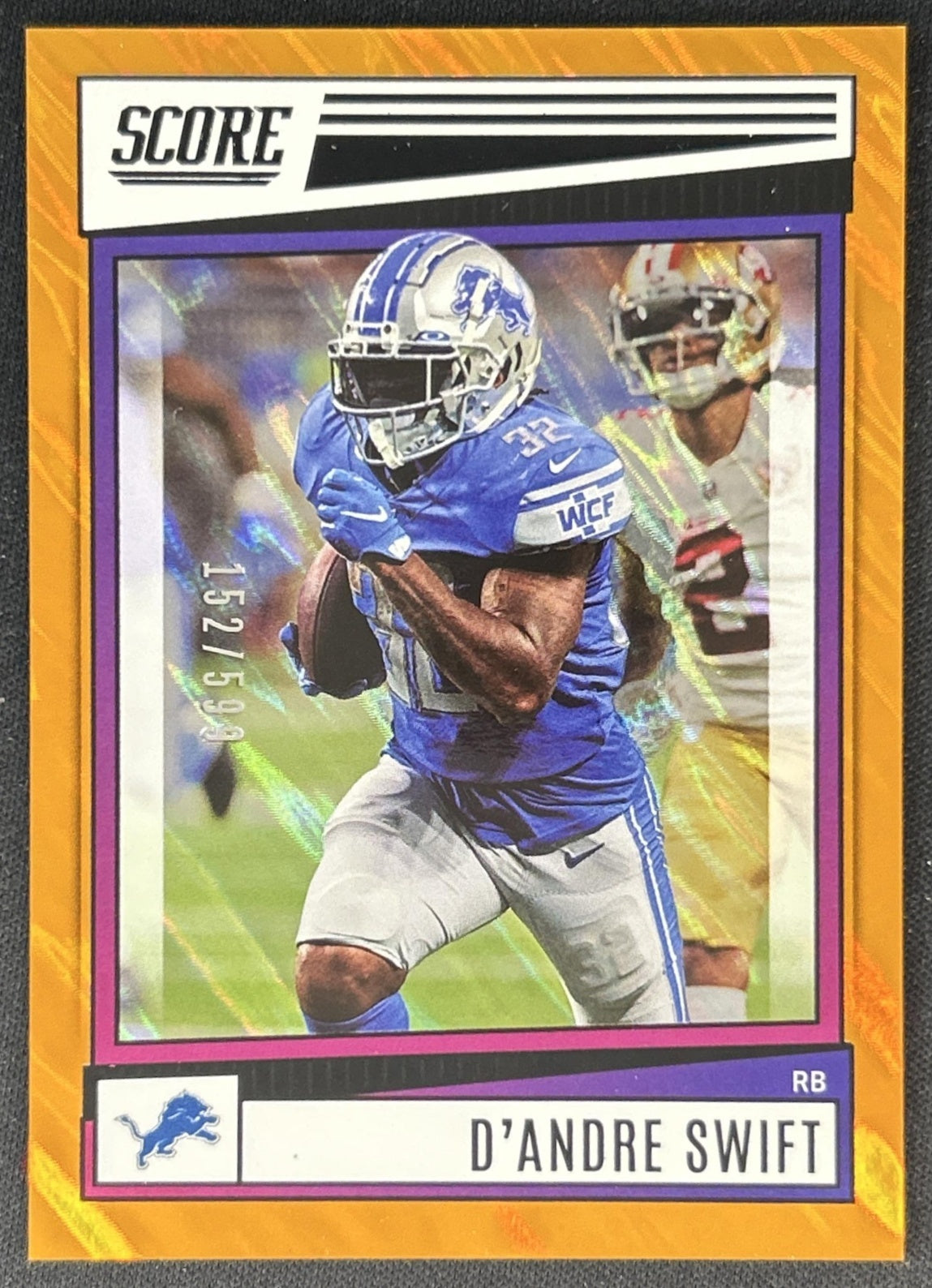 D Andre Swift 2022 Panini Score Lava /599 Lions
