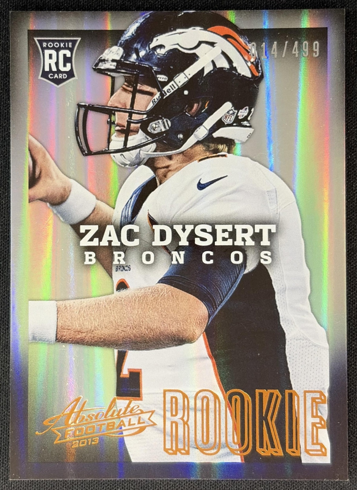 Zac Dysert 2013 Panini Absolute /499 Broncos front