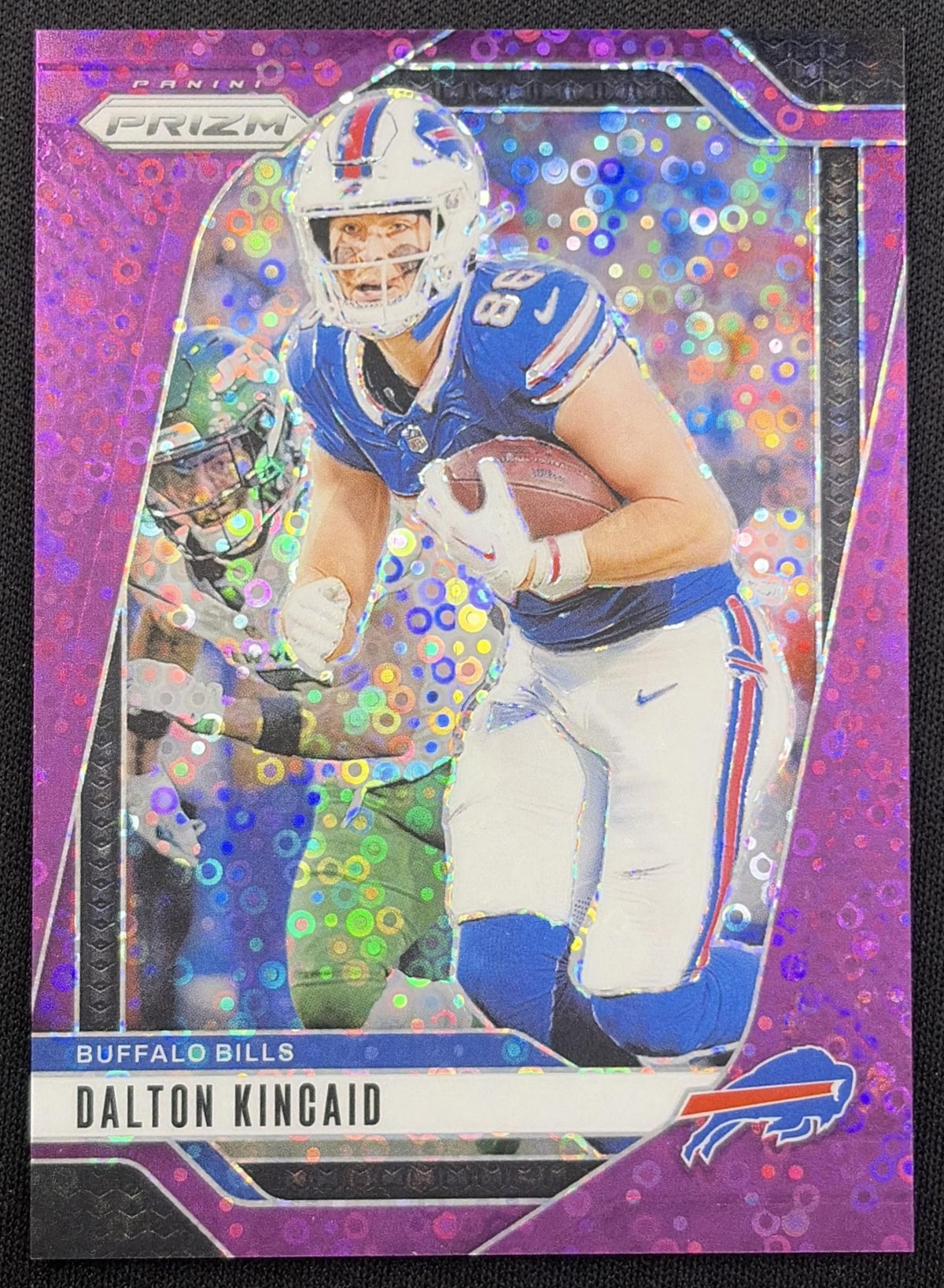 Dalton Kincaid 2024 Panini Prizm No Huddle Purple /49 Bills