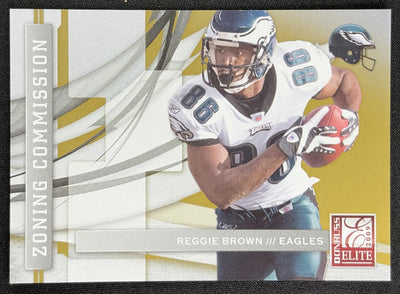 Reggie Brown 2009 Panini Donruss Elite Zoning Commission Gold /899 Eagles Sports Trading Card
