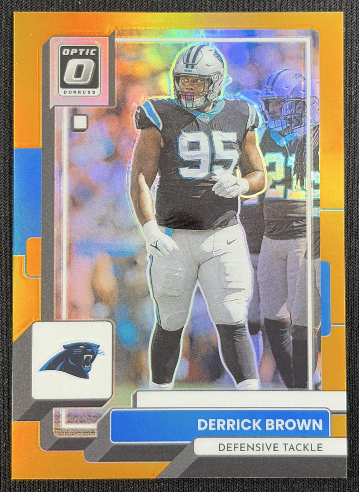 Derrick Brown 2022 Panini Donruss Optic Orange /199 Panthers Sports Trading Card
