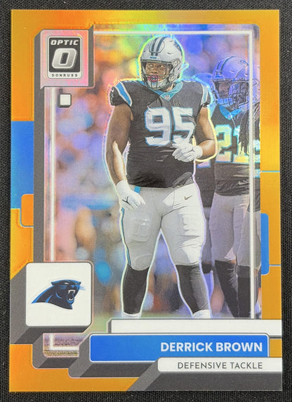 Derrick Brown 2022 Panini Donruss Optic Orange /199 Panthers Sports Trading Card