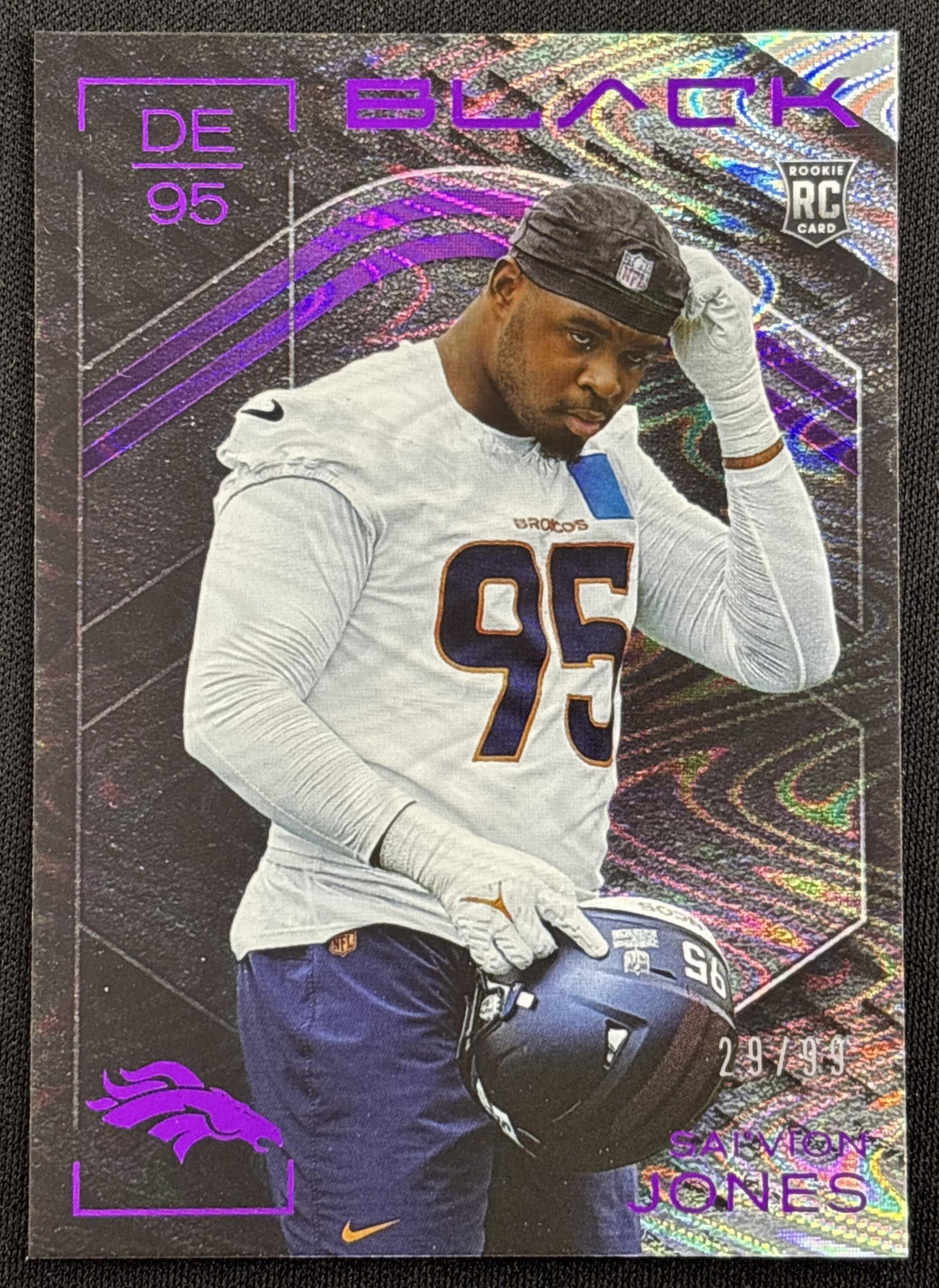 Sai'vion Jones 2025 Panini Black Rookies Royal /99 Broncos Denver Broncos