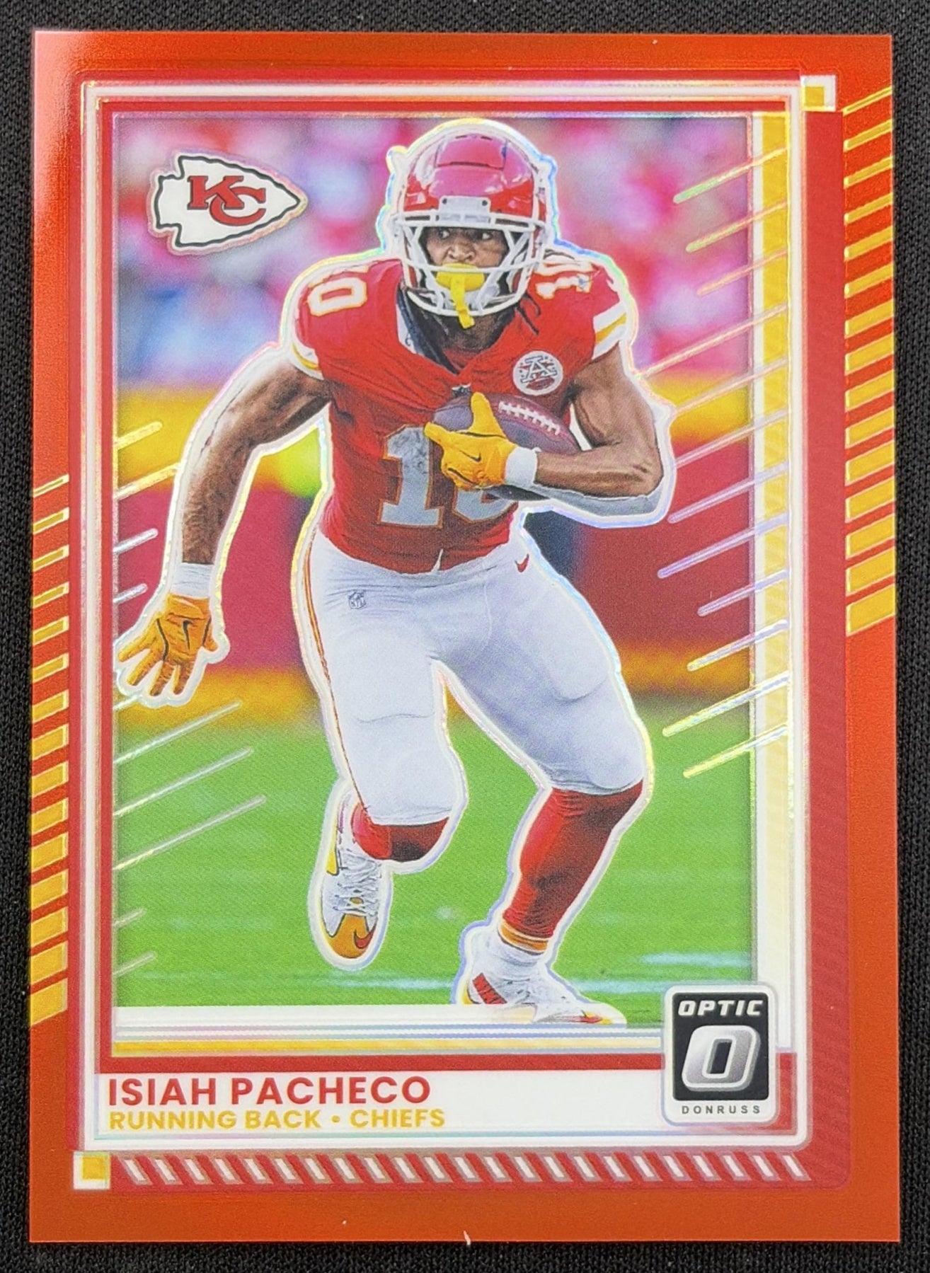 Isiah Pacheco 2025 Panini Donruss Optic Red Prizm /149 Chiefs