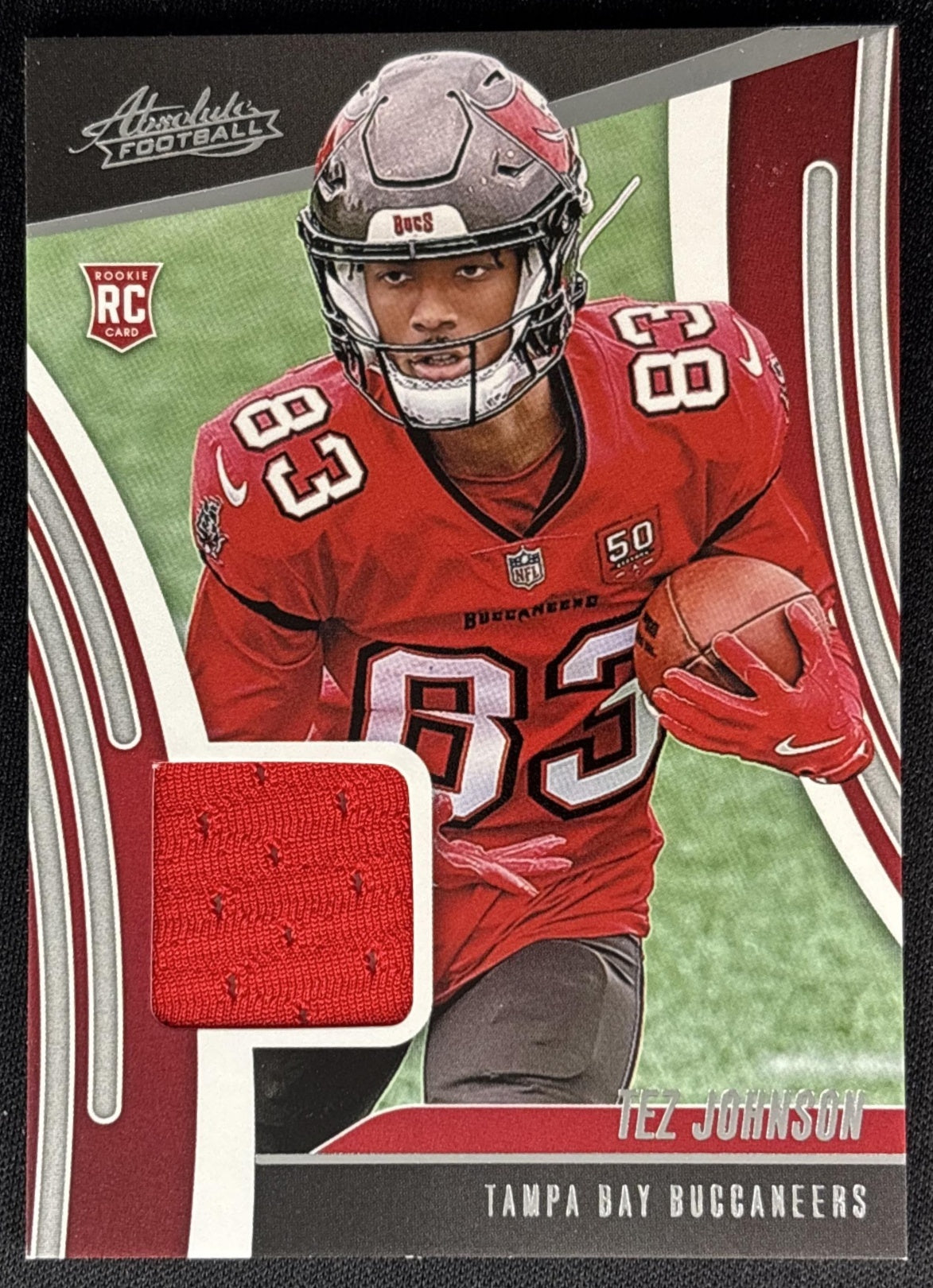 Tez Johnson 2025 Panini Absolute Rookie Materials Buccaneers Sports Trading Cards