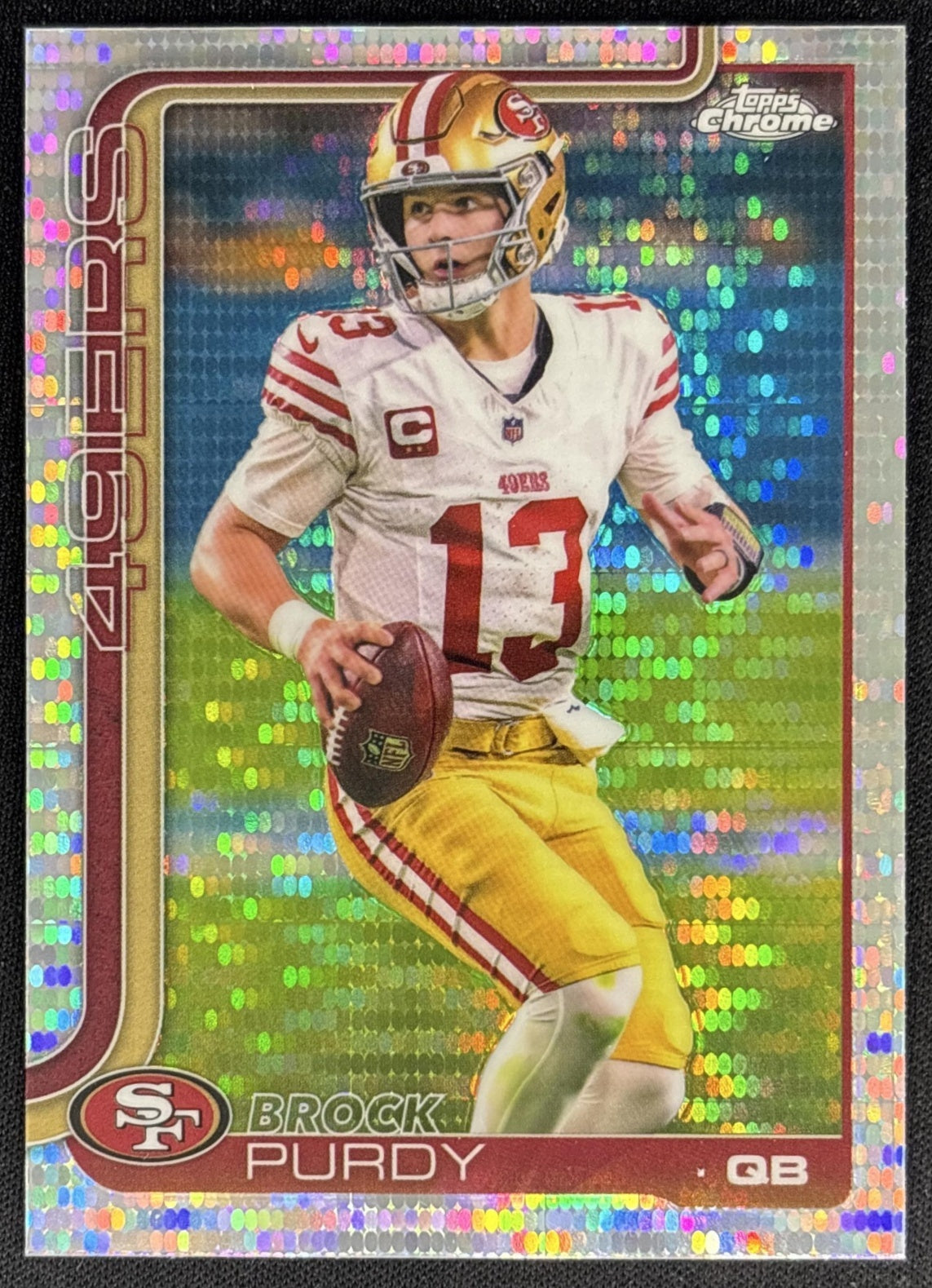 Brock Purdy 2025 Topps Chrome Pulsar Refractor 49ers