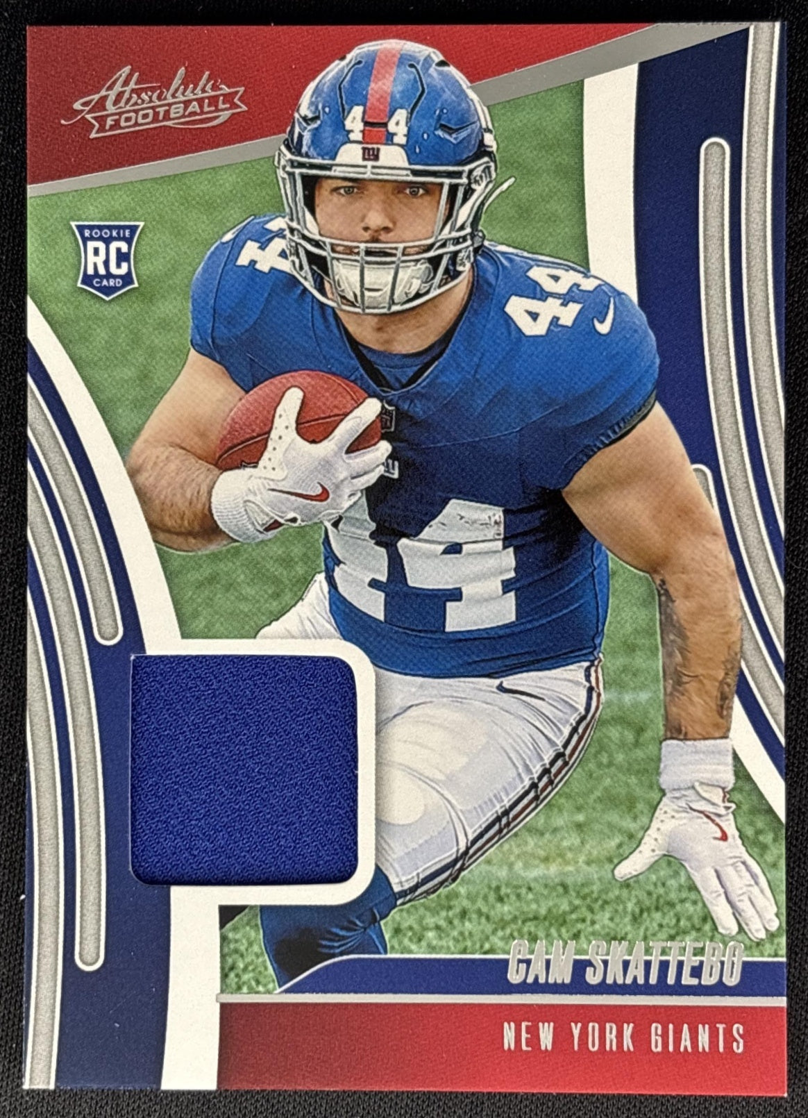 Cam Skattebo 2025 Panini Absolute Rookie Materials Giants front
