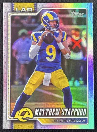 Matthew Stafford 2026 Topps Rainbow Foil Rams Sports Trading Card