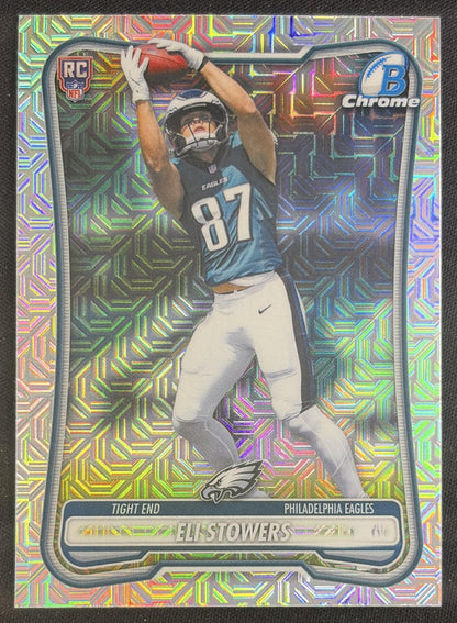 Eli Stowers 2026 Bowman Chrome NFL Mojo Refractor Eagles Sports Trading Card
