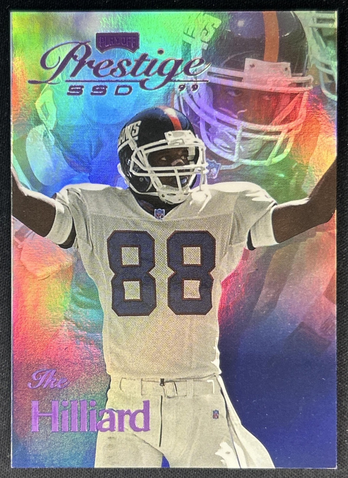 Ike Hilliard 1999 Playoff Prestige SSD Spectrum Blue /500 Giants front