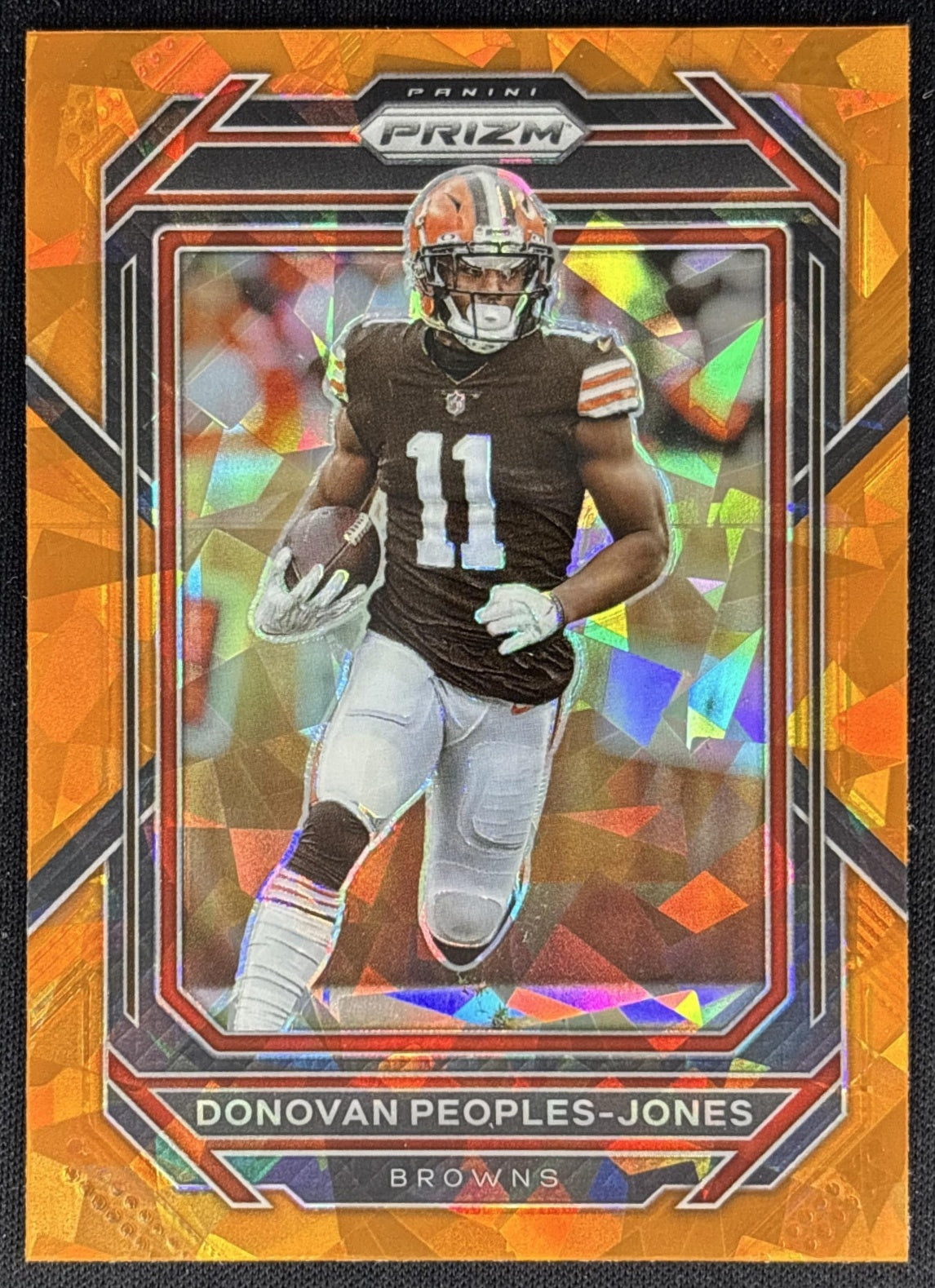 Donovan Peoples-Jones 2022 Panini Prizm Orange Ice Browns front