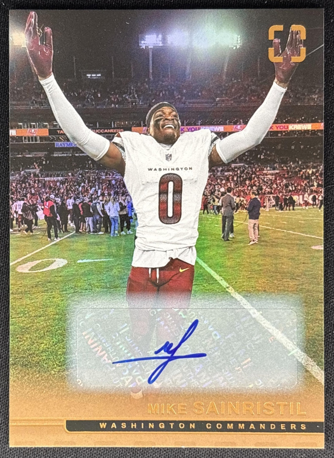 Mike Sainristil 2025 Panini PhotoGenic Auto Commanders Sports Trading Card
