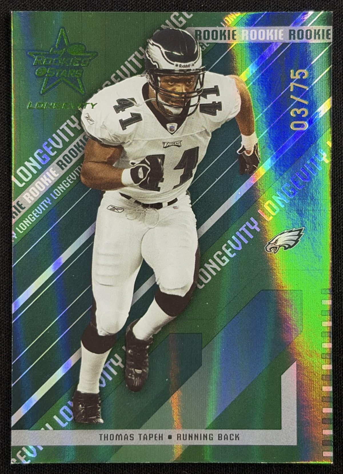 Andrae Thurman 2004 Leaf Rookies & Stars Longevity Emerald /75 Texans