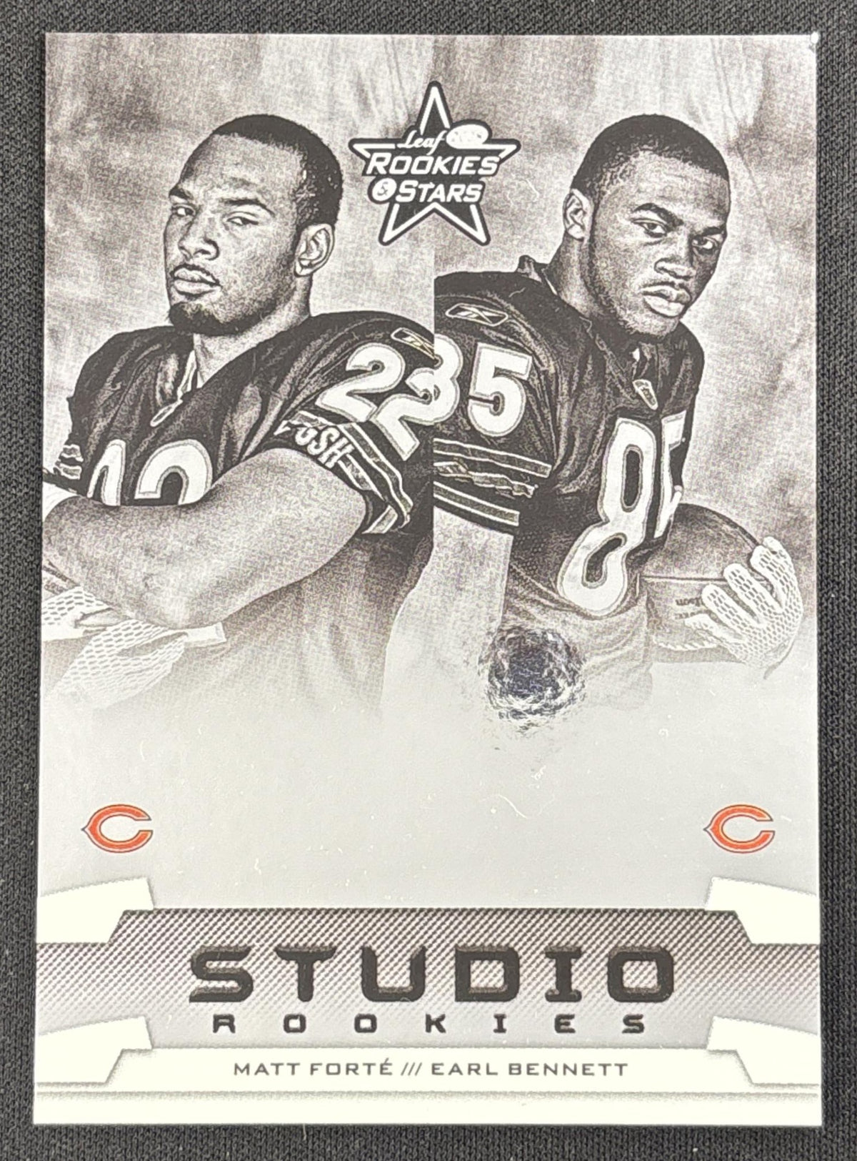 Matt Forte Earl Bennett 2008 Leaf Rookies & Stars Studio Combos /1000 Bears