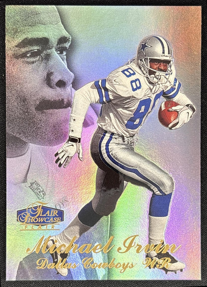 Michael Irvin 1998 Fleer Flair Showcase Row 3 Cowboys front