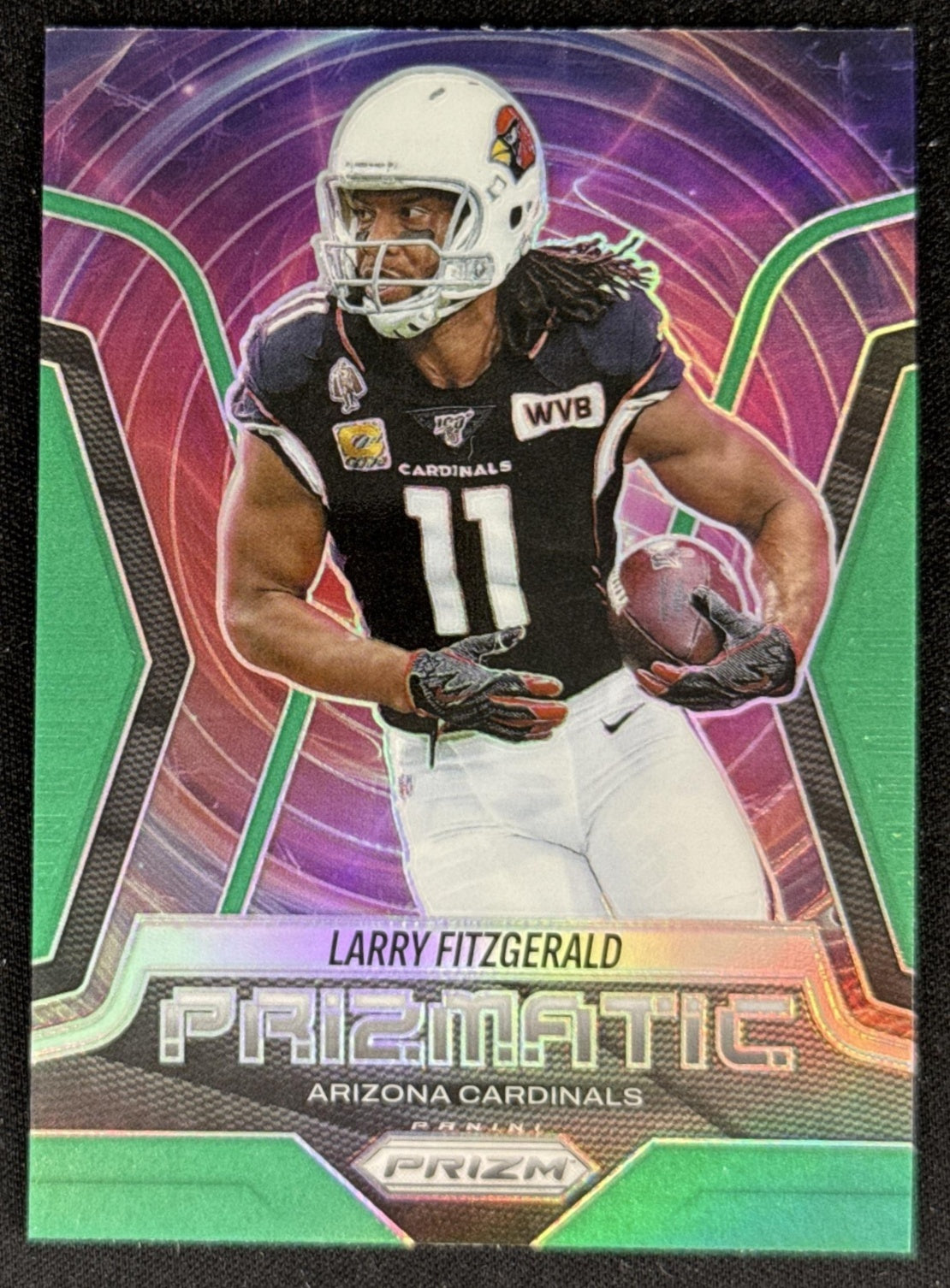 Larry Fitzgerald 2025 Panini Prizm Prizmatic Green Cardinals Sports Trading Card