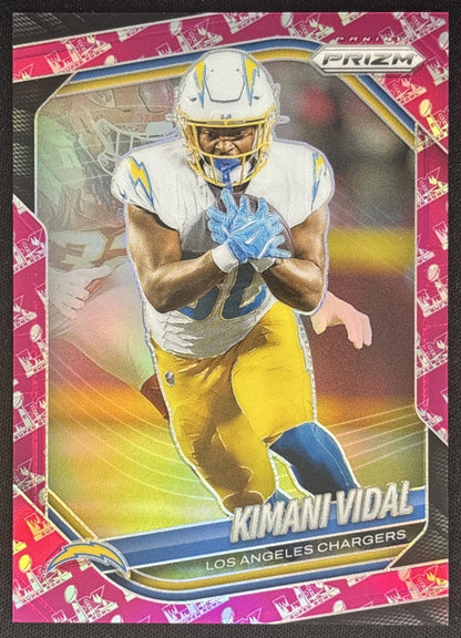 Kimani Vidal 2025 Panini Prizm Super Bowl LX /60 Chargers front