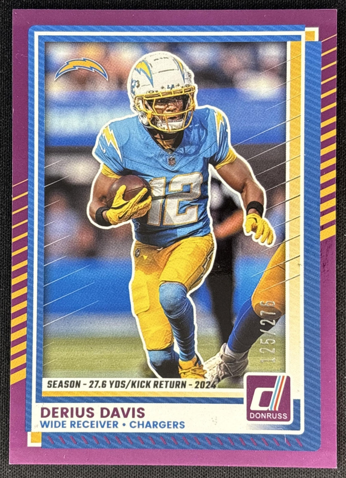 Derius Davis 2025 Panini Donruss Season Stat Line /276