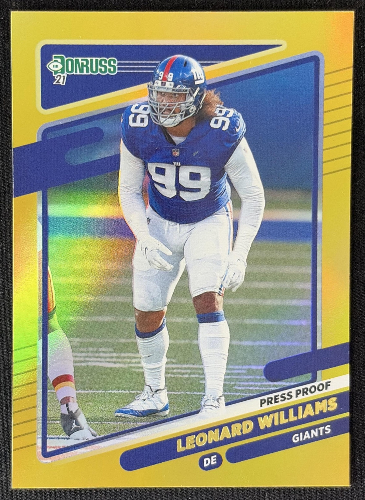 Leonard Williams 2021 Panini Donruss Press Proof Premium Giants - New York Giants