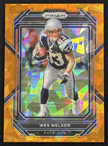 Wes Welker 2022 Panini Prizm Orange Ice Patriots Sports Trading Card