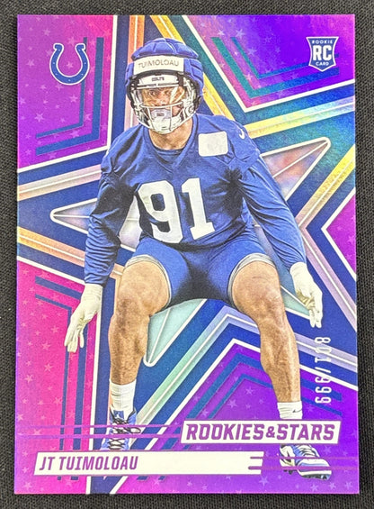 JT Tuimoloau 2025 Panini Rookies & Stars Purple /999 Colts