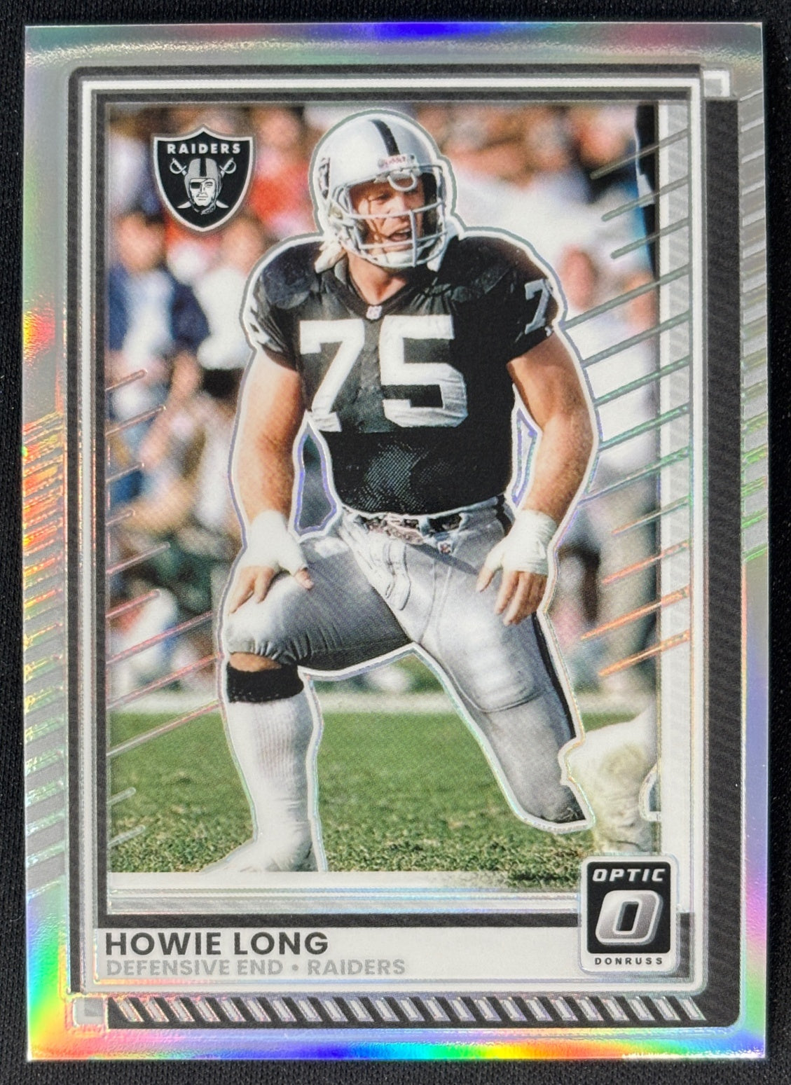 Howie Long 2025 Donruss Optic Holo Prizm Raiders Sports Trading Card