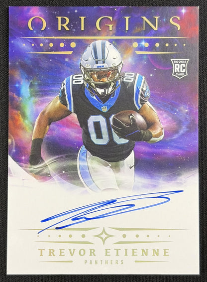 Trevor Etienne 2025 Panini Origins Rookie Auto Panthers