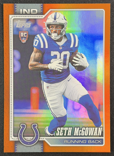 Seth McGowan 2026 Topps Orange Holo Foil /25 Colts Sports Trading Card