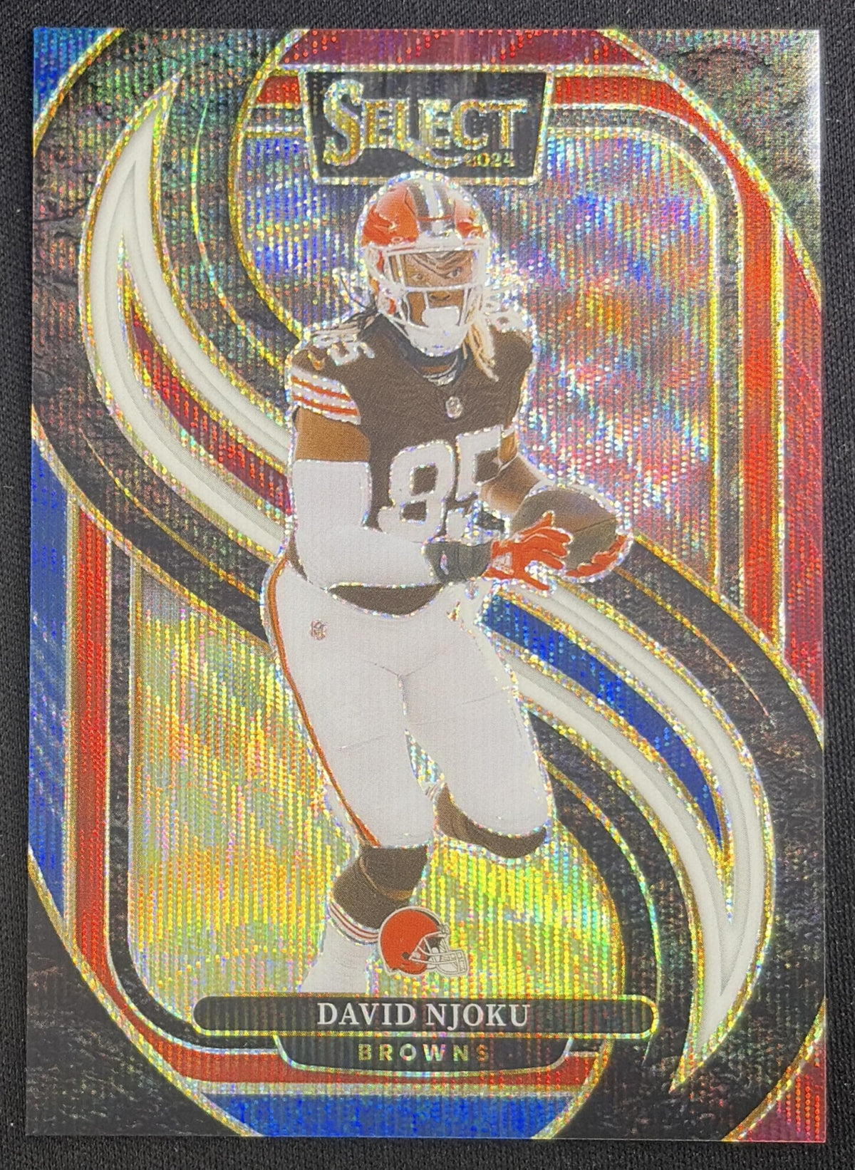 David Njoku 2024 Panini Select Premier Tri-Color Prizm /249 Browns