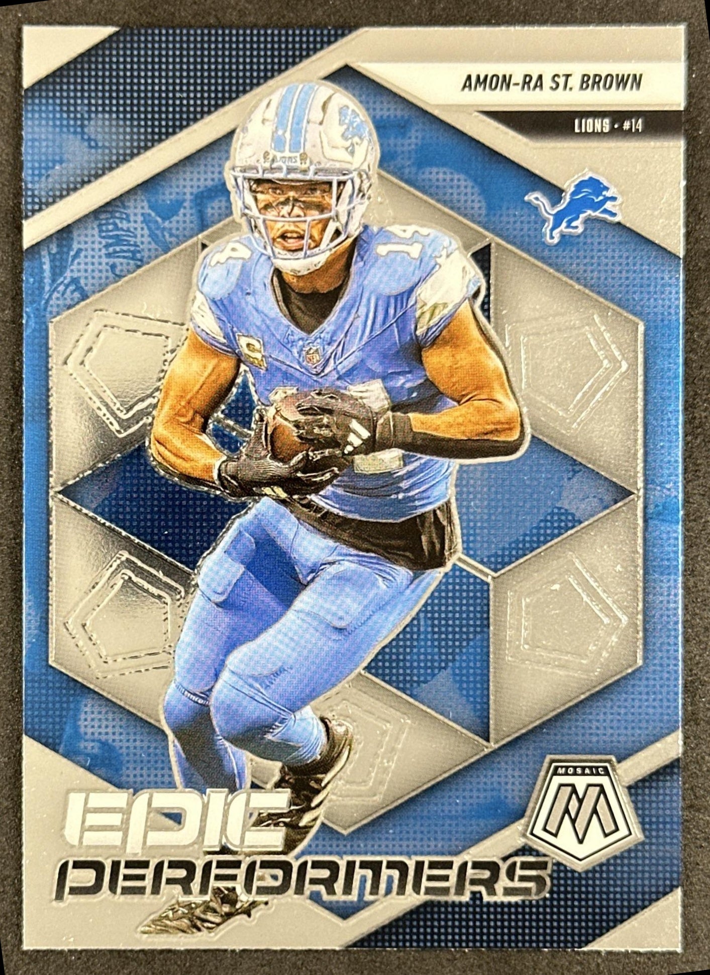 Amon-Ra St. Brown 2025 Panini Mosaic Epic Performers Lions
