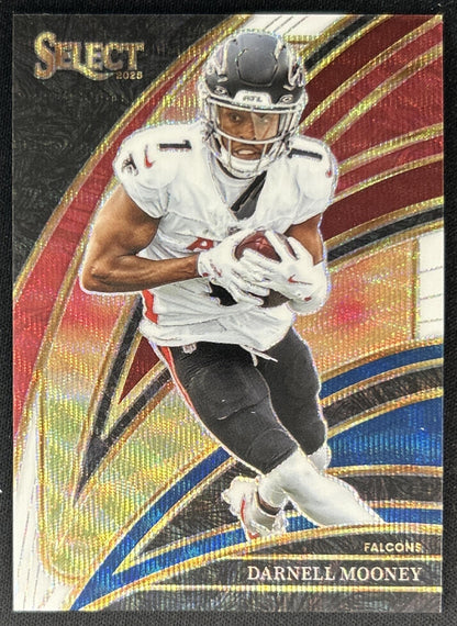 Darnell Mooney 2025 Panini Select Club Level Tri-Color Prizm /249 Falcons front