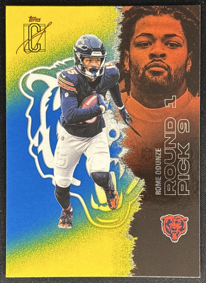 Rome Odunze 2025 Topps Signature Class Veteran Blue & Yellow Foil Bears Sports Trading Cards