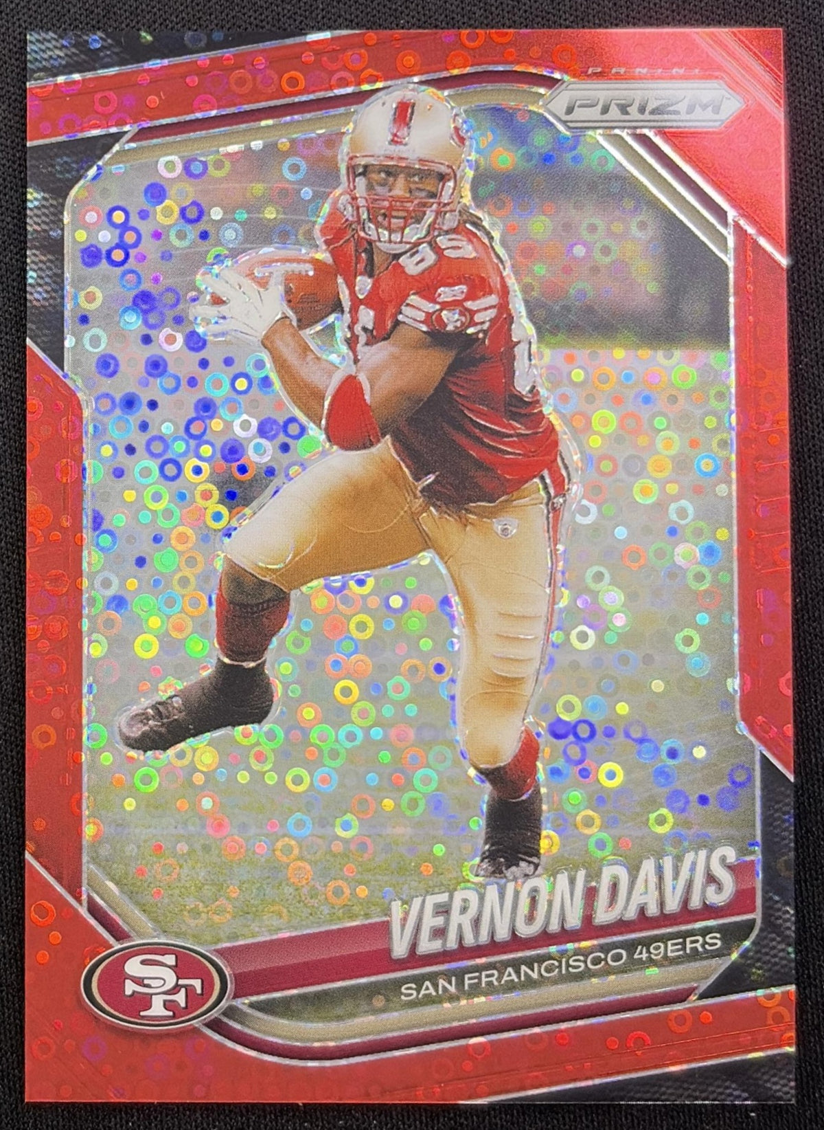 Vernon Davis 2025 Panini Prizm No Huddle Red /99 49ers San Francisco 49ers