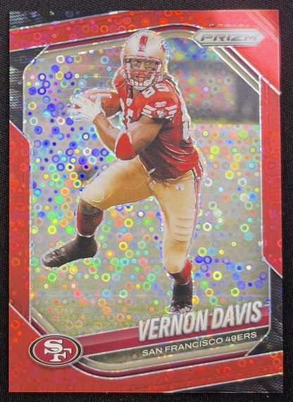 Vernon Davis 2025 Panini Prizm No Huddle Red /99 49ers San Francisco 49ers