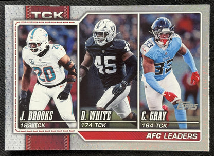 Devin White Jordyn Brooks Cedric Gray 2026 Topps Sandglitter front