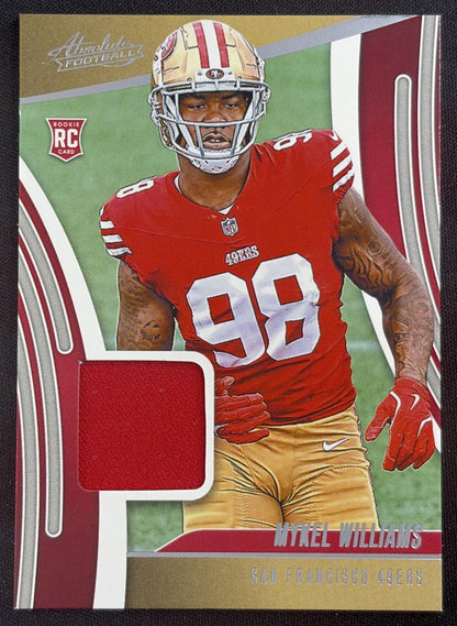 Mykel Williams 2025 Panini Absolute Rookie Materials 49ers
