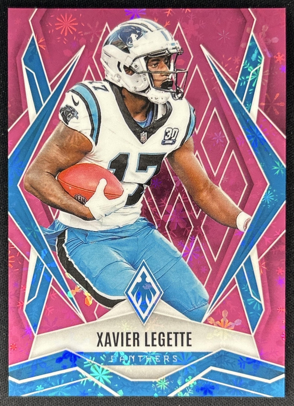 Xavier Legette 2025 Panini Phoenix Pink Winter Prizm /299 Panthers
