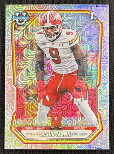 Zahir Mathis 2026 Bowman Chrome Prospects Mojo Refractor Terrapins Sports Trading Card
