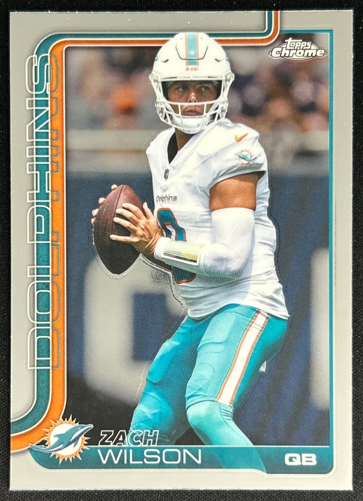 Zach Wilson 2025 Topps Chrome Dolphins Default Title Sports Trading Cards